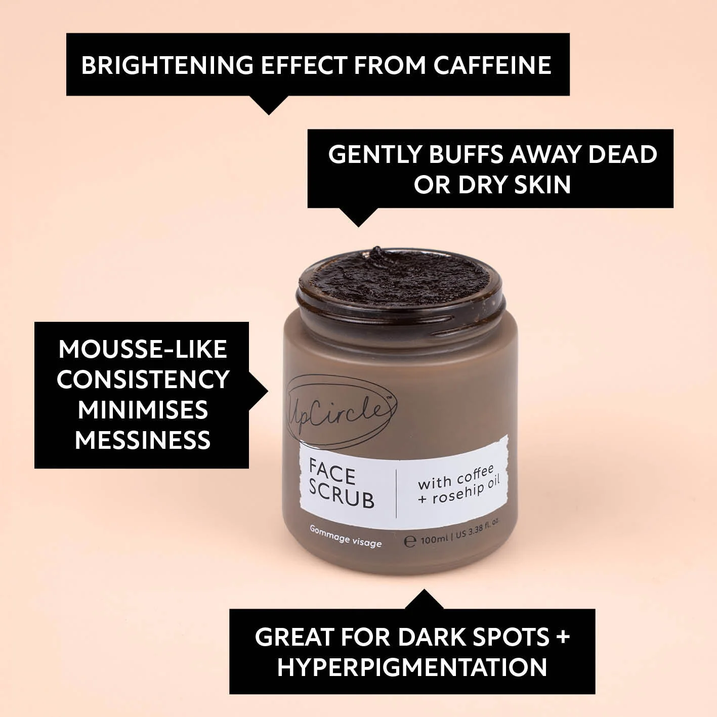 Face Scrub with Coffee + Rosehip Oil - Image 7