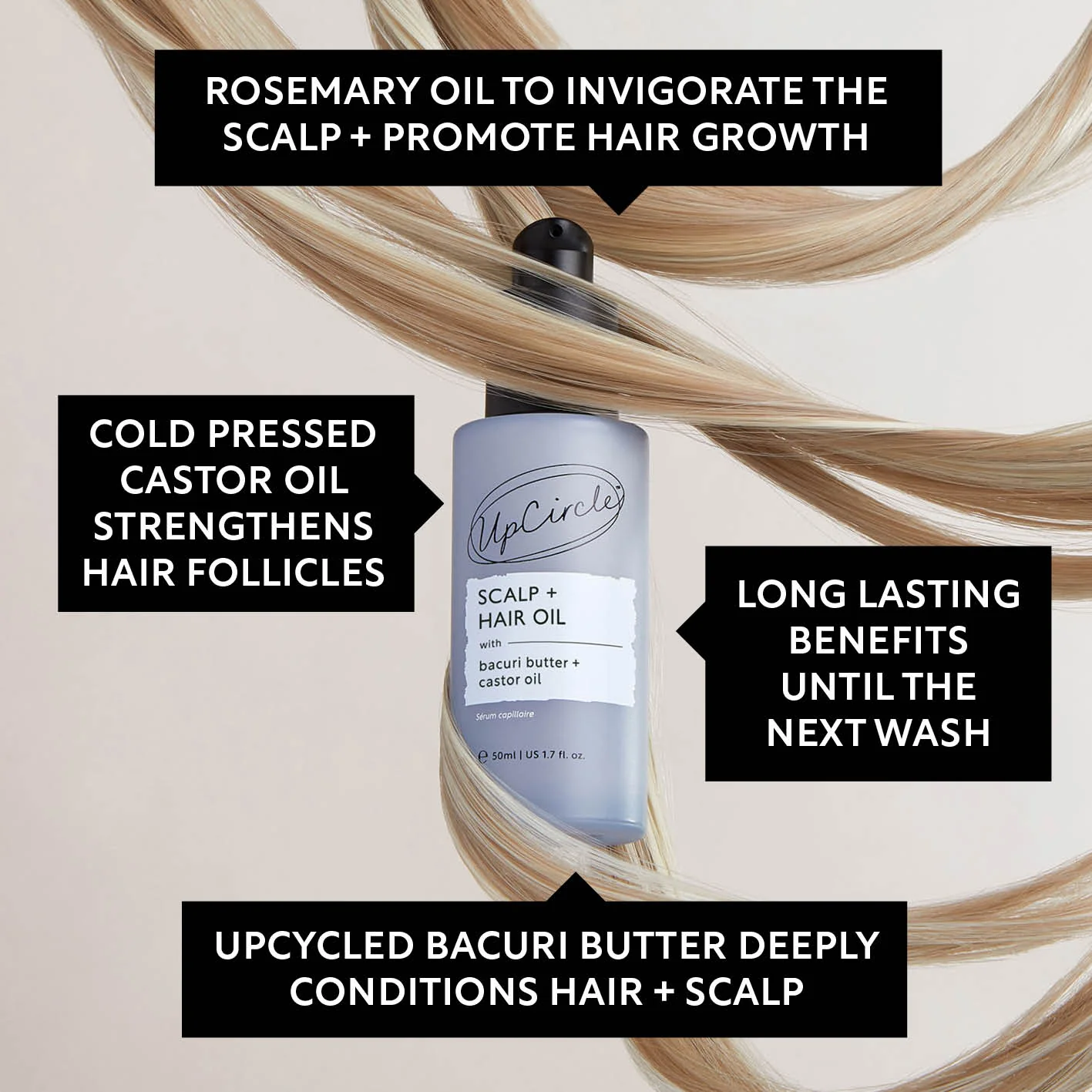 Scalp + Hair Oil with Bacuri Butter + Castor Oil - Image 8